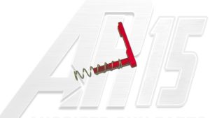Red Anodized AR15 Magazine Catch with Spring