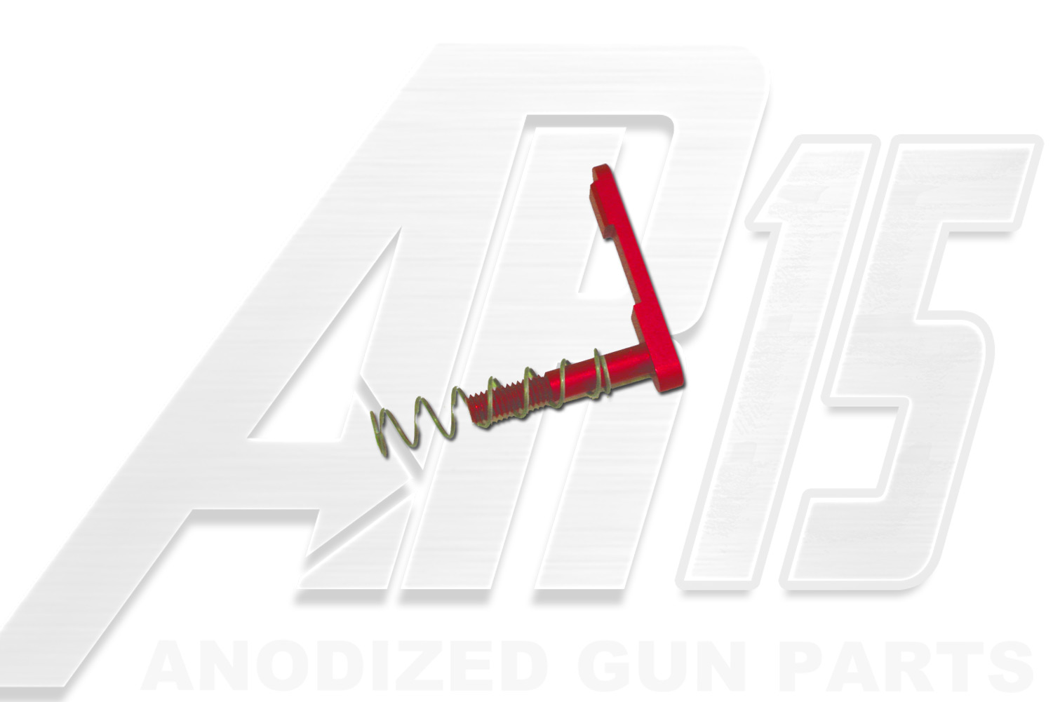 Red Anodized AR15 Magazine Catch with Spring