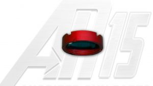 Red Anodized AR15 Castle Nut