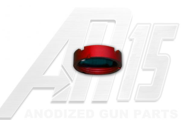 Red Anodized AR15 Castle Nut